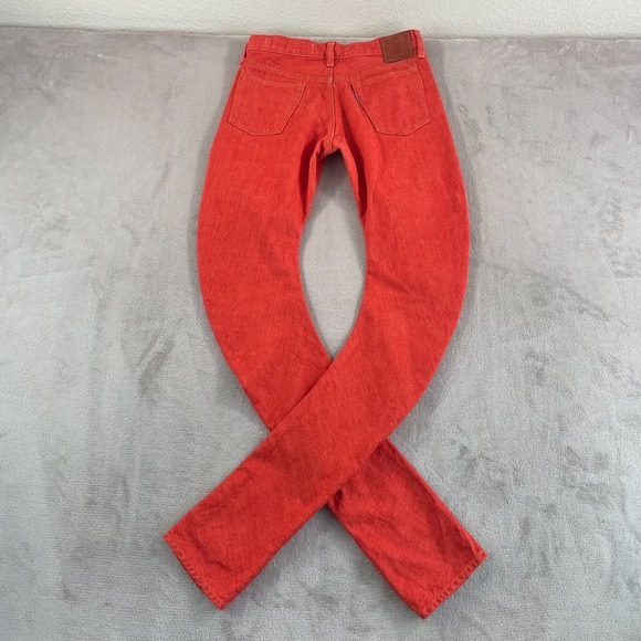 Kapital Japanese Denim Jeans Men 1 (29x35) Orange 3D Made in Japan Okayama - Picture 8 of 14